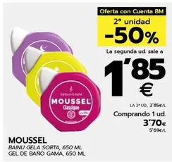 Oferta de Moussel - Gel De Baño por 3,7€ en BM Supermercados