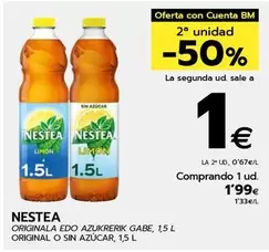 Oferta de Nestea - Original O Sin Azucar por 1,99€ en BM Supermercados