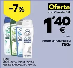 Oferta de Bm - Gel De Bano Gama por 1,4€ en BM Supermercados