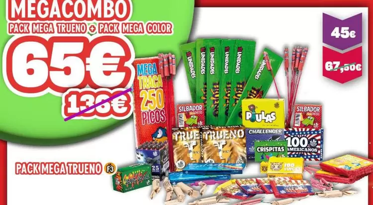 Oferta de Megacombo Apck Mega Rueno + Pack Mega Color por 65€ en La Traca