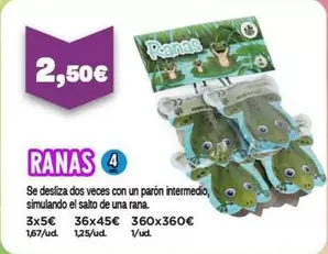 Oferta de Ranas por 2,5€ en La Traca