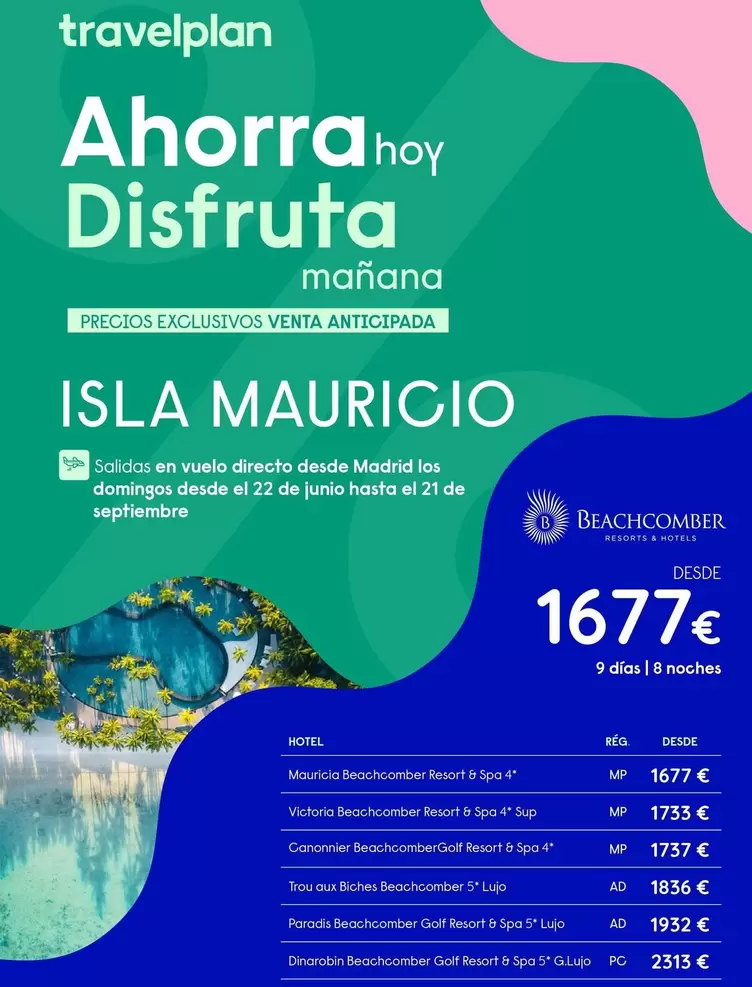 Oferta de Travelplan - Isla Mauricio por 1677€ en Travelplan