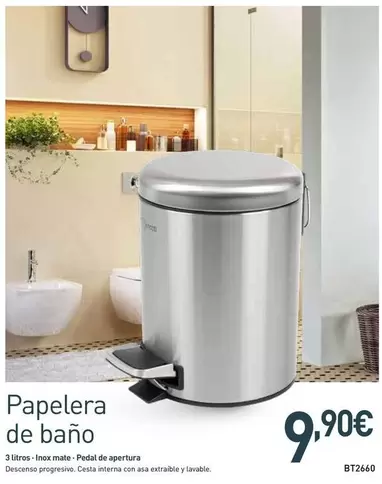 Oferta de Papelera De Baño por 9,9€ en Mi Bricolaje