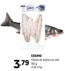 Oferta de Exkimo - Filetes De Lubina Con Piel por 3,79€ en Coviran