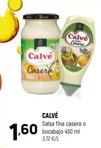 Oferta de Calvé - Salsa Fina Casera O Bocabajo por 1,6€ en Coviran