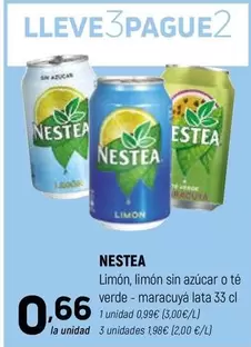 Oferta de Nestea - Limón/ Limón Sin Azúcar O Té Verdemaracya Lata  por 0,99€ en Coviran