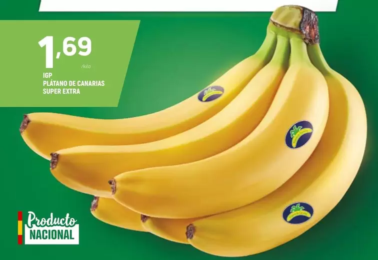 Oferta de Igp/ Platano De Canarias Super Extra por 1,69€ en Coviran