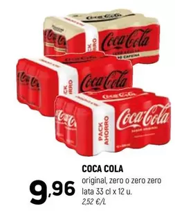 Oferta de Coca Cola - Original/ Zero O Zero Zero por 9,96€ en Coviran