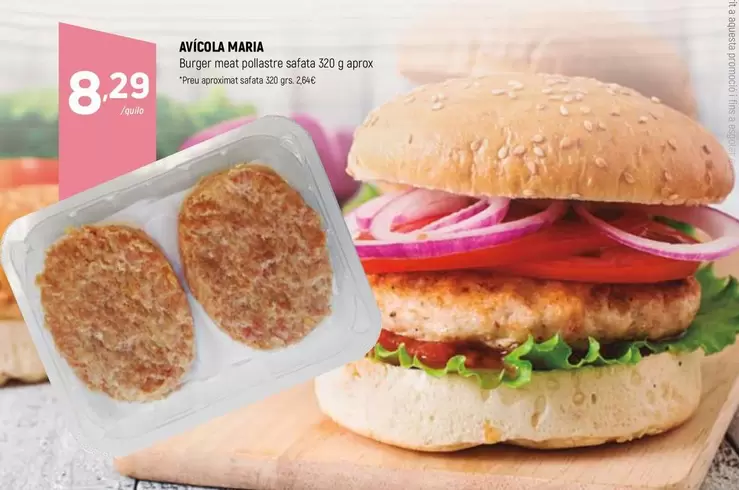 Oferta de Avícola Maria - Burger Meat Pollastre   por 8,29€ en Coviran