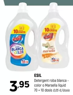 Oferta de Esil - Detergent Roba Blanca-Color O Marsella Liquid  por 3,95€ en Coviran