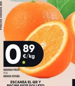 Oferta de Naranja Palot por 0,89€ en Family Cash