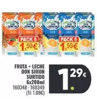 Oferta de Don Simón - Fruta + Leche Surtido por 1,29€ en Family Cash