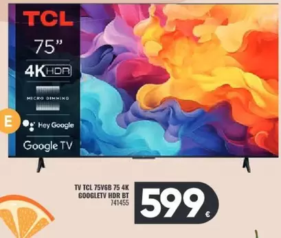 Oferta de TCL - Tv 75V6B 75 4k por 599€ en Family Cash