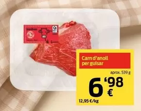 Oferta de  Carn D'Anoll Per Guisar por 6,98€ en bonÀrea