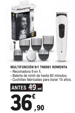 Oferta de Rowenta - Multifunción 9/1  por 36,9€ en E.Leclerc