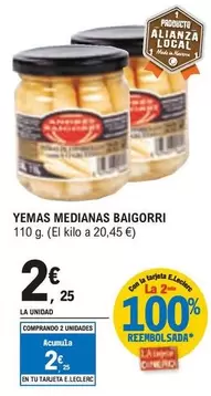 Oferta de Baigorri - Yemas Medianas por 2,25€ en E.Leclerc