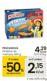 Oferta de Pescanova - Peskitos De Merluza por 4,29€ en Eroski