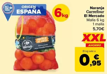 Oferta de Carrefour - Naranja  El Mercado por 5,7€ en Carrefour