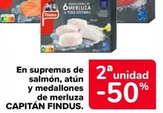 Oferta de Capitan Findus - En Supremas De Salmon, Atun Y Medallones De Merluza en Carrefour