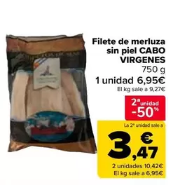 Oferta de Cabo Virgenes - Filete De Merluza Sin Piel  en Carrefour