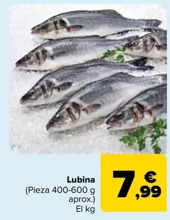 Oferta de Lubina por 7,99€ en Carrefour