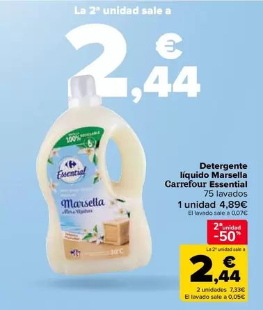 Oferta de Carrefour - Detergente Líquido Marsella Essential en Carrefour