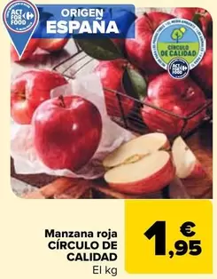 Oferta de Círculo De Calidad - Manzana Roja por 1,95€ en Carrefour