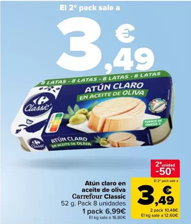 Oferta de Carrefour - Atun Claro En Aceite De Oliva  Consorcio en Carrefour