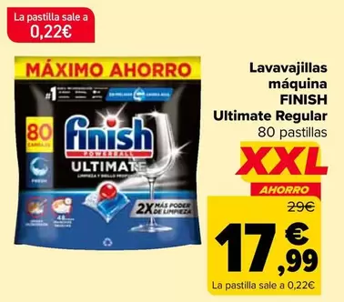 Oferta de Finish - Lavavajillas Maquina  Ultimate Regular por 17,99€ en Carrefour