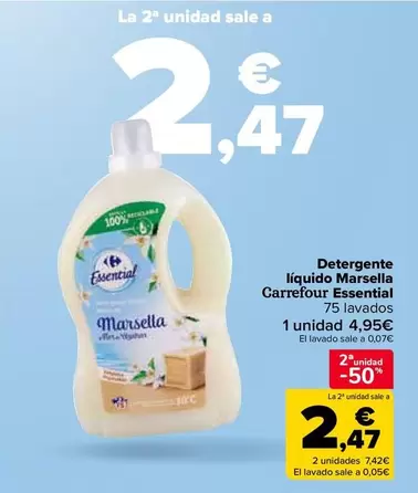 Oferta de Carrefour - Detergente Líquido Marsella Essential en Carrefour