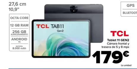 Oferta de TCL - Tablet 11 GEN2 por 179€ en Carrefour