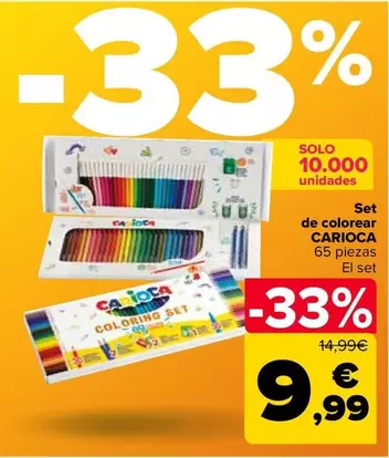 Oferta de Carioca - Set  De Colorear por 9,99€ en Carrefour