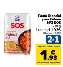 Oferta de Sos - Pasta Especial Para Fideua Nº3  en Carrefour