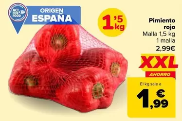 Oferta de Pimiento  Rojo por 1,99€ en Carrefour