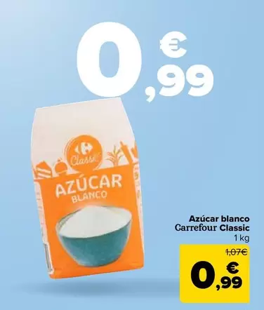 Oferta de Carrefour - Azucar Blanco Classic por 0,99€ en Carrefour