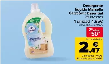 Oferta de Carrefour - Detergente Líquido Marsella Essential en Carrefour