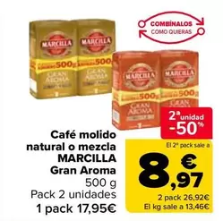 Oferta de Marcilla - Cafe Molido Natural O Mezcla en Carrefour