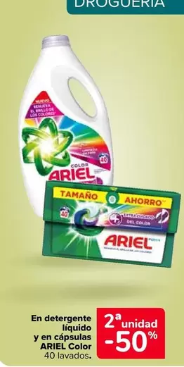 Oferta de Ariel - En Detergente Líquido Y En Cápsulas Color en Carrefour