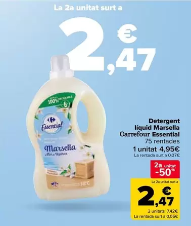 Oferta de Carrefour - Detergente Líquido Marsella Essential en Carrefour