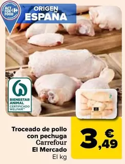 Oferta de Carrefour - Troceado De Pollo Con Pechuga El Mercado por 3,49€ en Carrefour