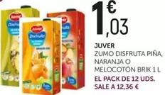 Oferta de Juver - Zumo Disfruta Piña, Naranja O Melocotón Brik por 1,03€ en Comerco Cash & Carry