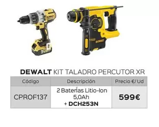 Oferta de Dewalt - Kit Taladro Percutor XR por 599€ en Isolana