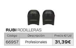 Oferta de Rubi - Rodilleras por 31,39€ en Isolana