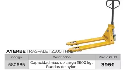 Oferta de Ayerbe - Traspalet 2500 Th, 580685 por 395€ en Isolana