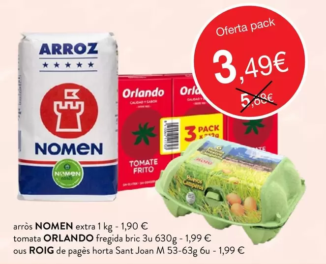 Oferta de Nomen - Arros Extra por 3,49€ en Plusfresc