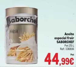 Oferta de Saborchef - Aceite Especial Freir por 44,99€ en Makro