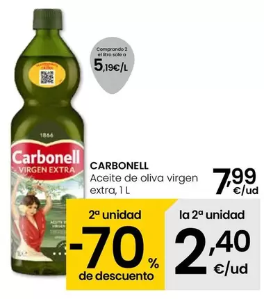 Oferta de Carbonell - Aceite De Oliva Virgen Extra por 7,99€ en Eroski