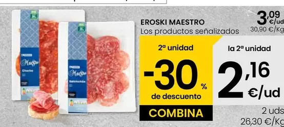 Oferta de Eroski Maestro - Los Productos Senalizados por 3,09€ en Eroski