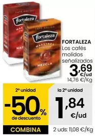 Oferta de Fortaleza - Los Cafes Molidos Senalizados por 3,69€ en Eroski