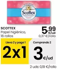 Oferta de Scottex - Papel Higienico por 5,99€ en Eroski